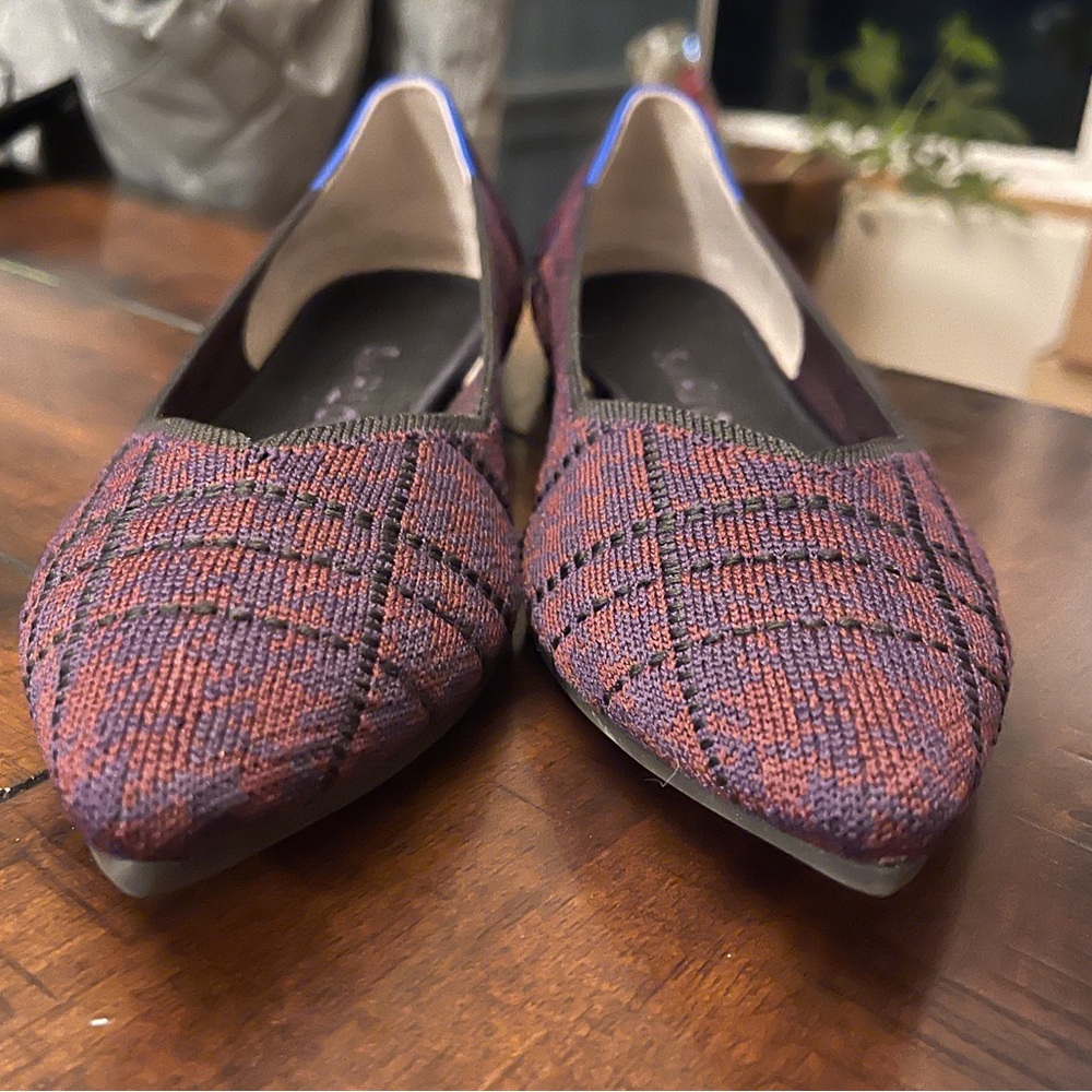 ROTHY’S Cranberry Plaid Points, size 9.5 - Picture 7 of 8